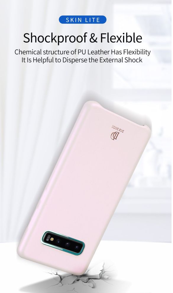 Dux Ducis Skin Lite Kunstleren Coating Hoesje Galaxy S10 Plus Blauw afbeelding 14