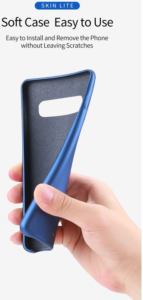 Dux Ducis Skin Lite Kunstleren Coating Hoesje Galaxy S10 Plus Blauw afbeelding 15