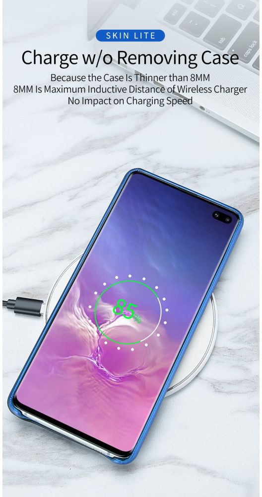 Dux Ducis Skin Lite Kunstleren Coating Hoesje Galaxy S10 Plus Blauw afbeelding 16
