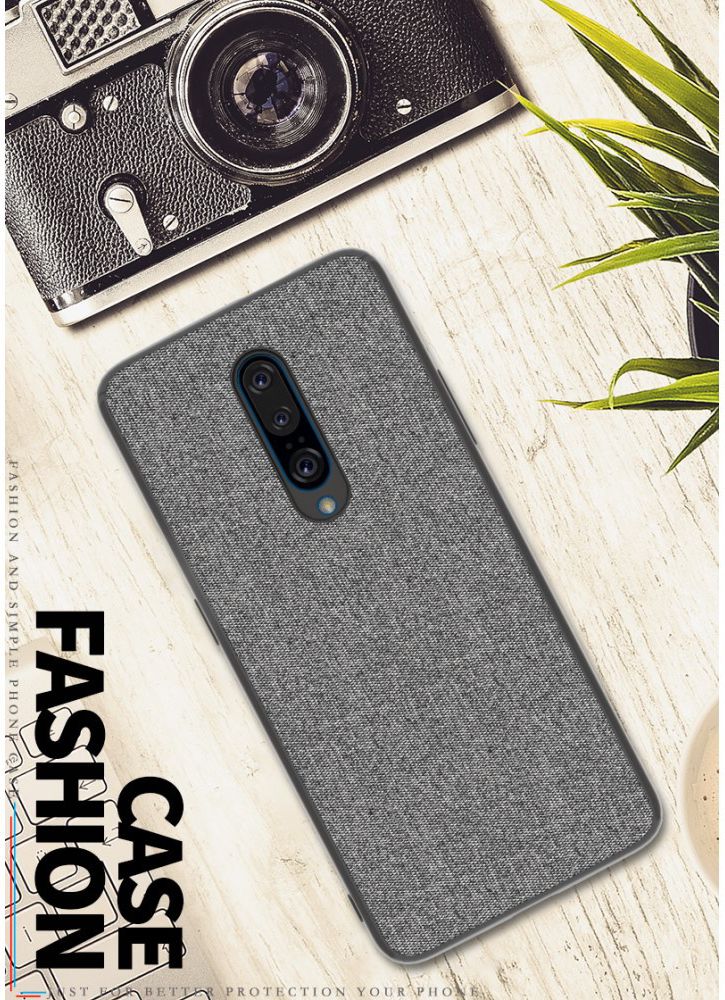 OnePlus 7 Pro Hoesje met Kunstleer Coating Zwart afbeelding 3
