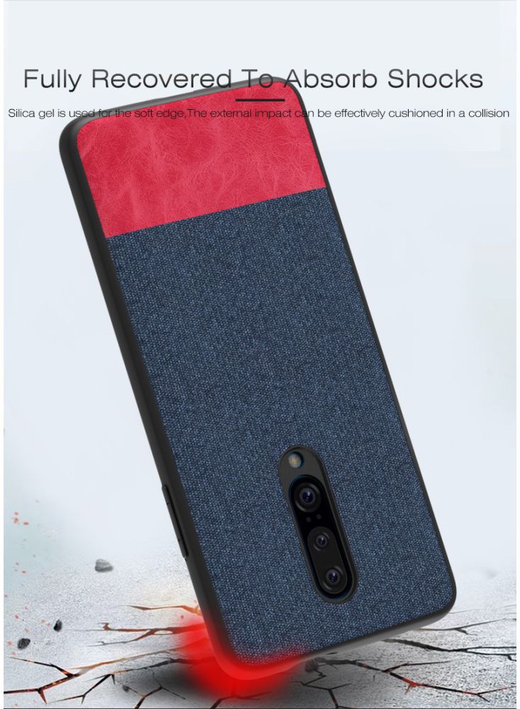 OnePlus 7 Pro Hoesje met Kunstleer Coating Zwart afbeelding 4