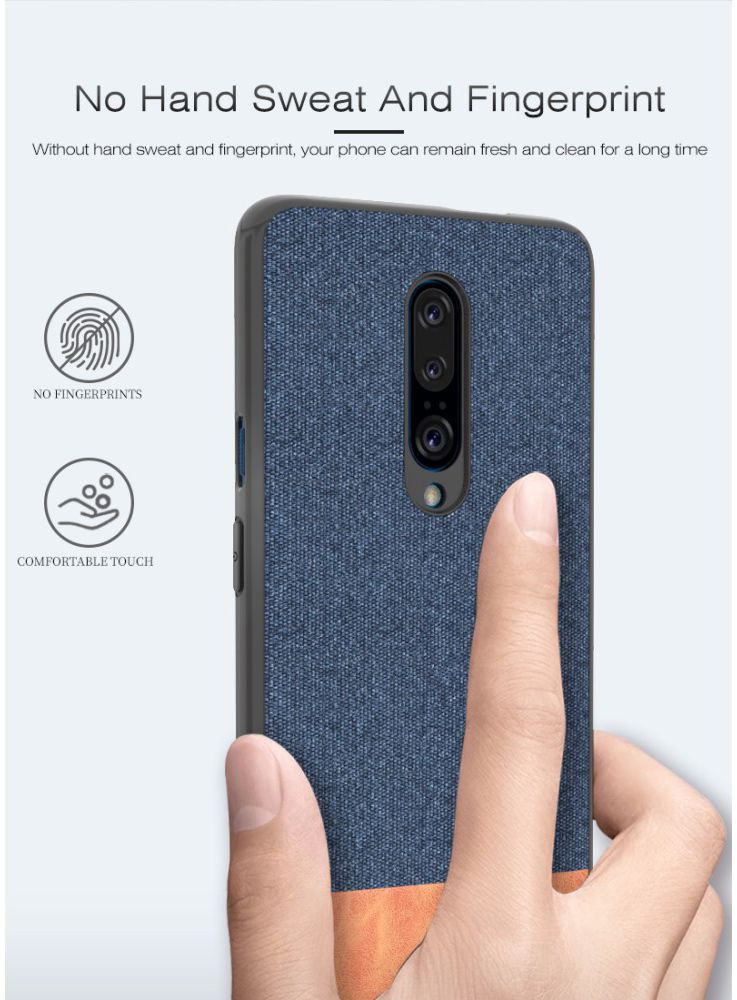 OnePlus 7 Pro Hoesje met Kunstleer Coating Zwart afbeelding 7