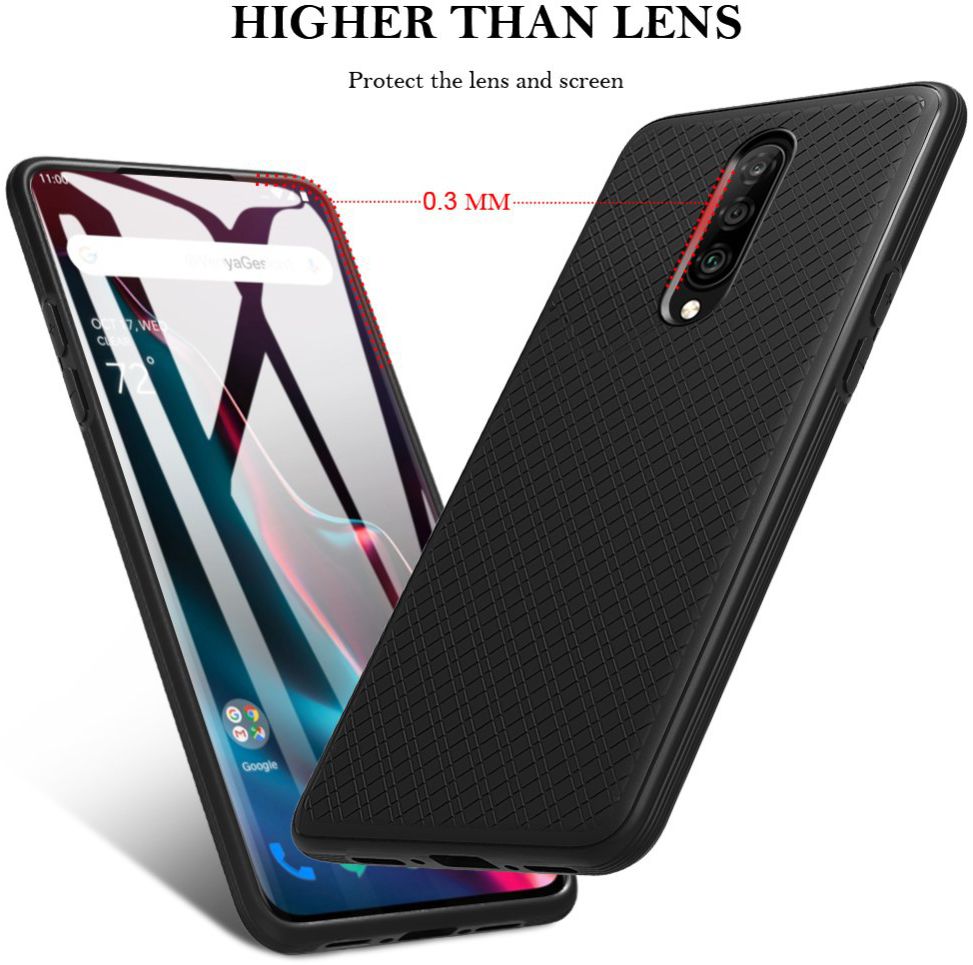 OnePlus 7 Pro Robuust TPU Hoesje Zwart afbeelding 3