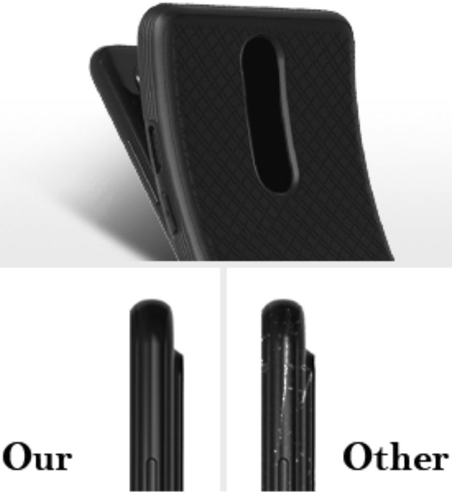 OnePlus 7 Pro Robuust TPU Hoesje Zwart afbeelding 5