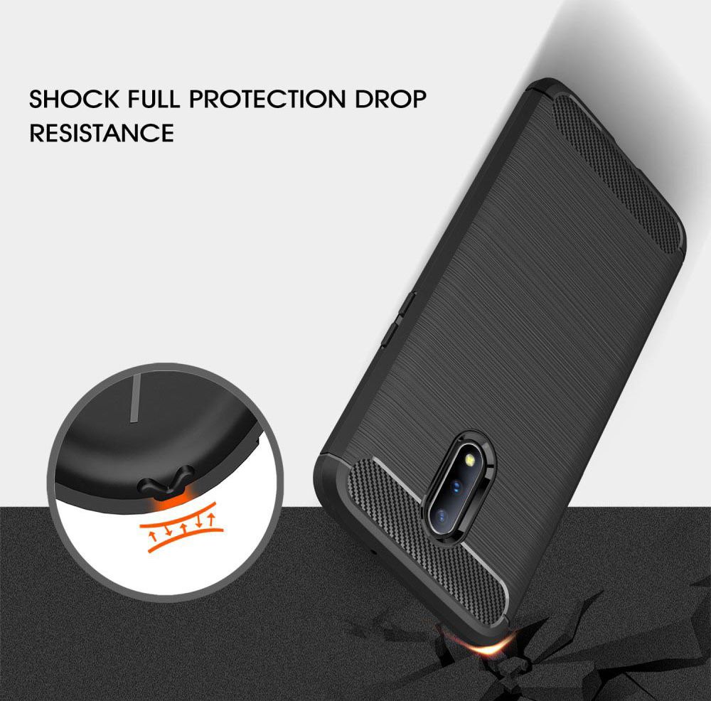 OnePlus 7 Geborsteld TPU Hoesje Rood afbeelding 4