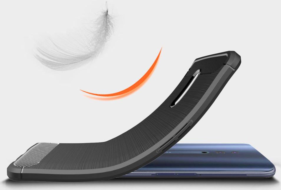 Oppo Reno Geborsteld TPU Hoesje Zwart afbeelding 5
