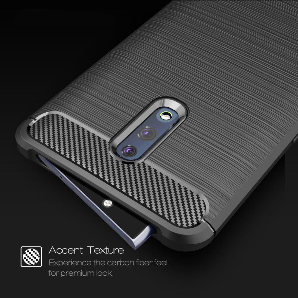 Oppo Reno Geborsteld TPU Hoesje Zwart afbeelding 7