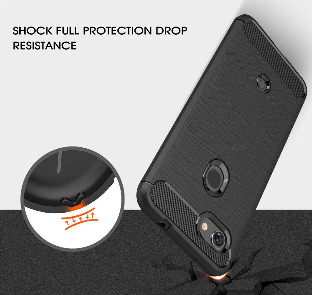 Google Pixel 3A Geborsteld TPU Hoesje Grijs afbeelding 2