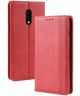 OnePlus 7 Vintage Portemonnee Hoesje Rood