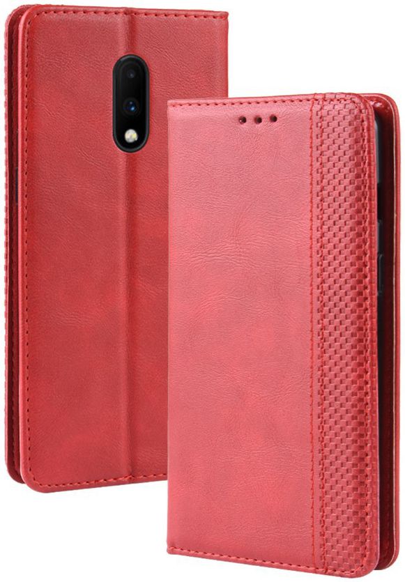 OnePlus 7 Vintage Portemonnee Hoesje Rood afbeelding 7