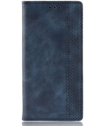 OnePlus 7 Vintage Portemonnee Hoesje Blauw Hoesjes