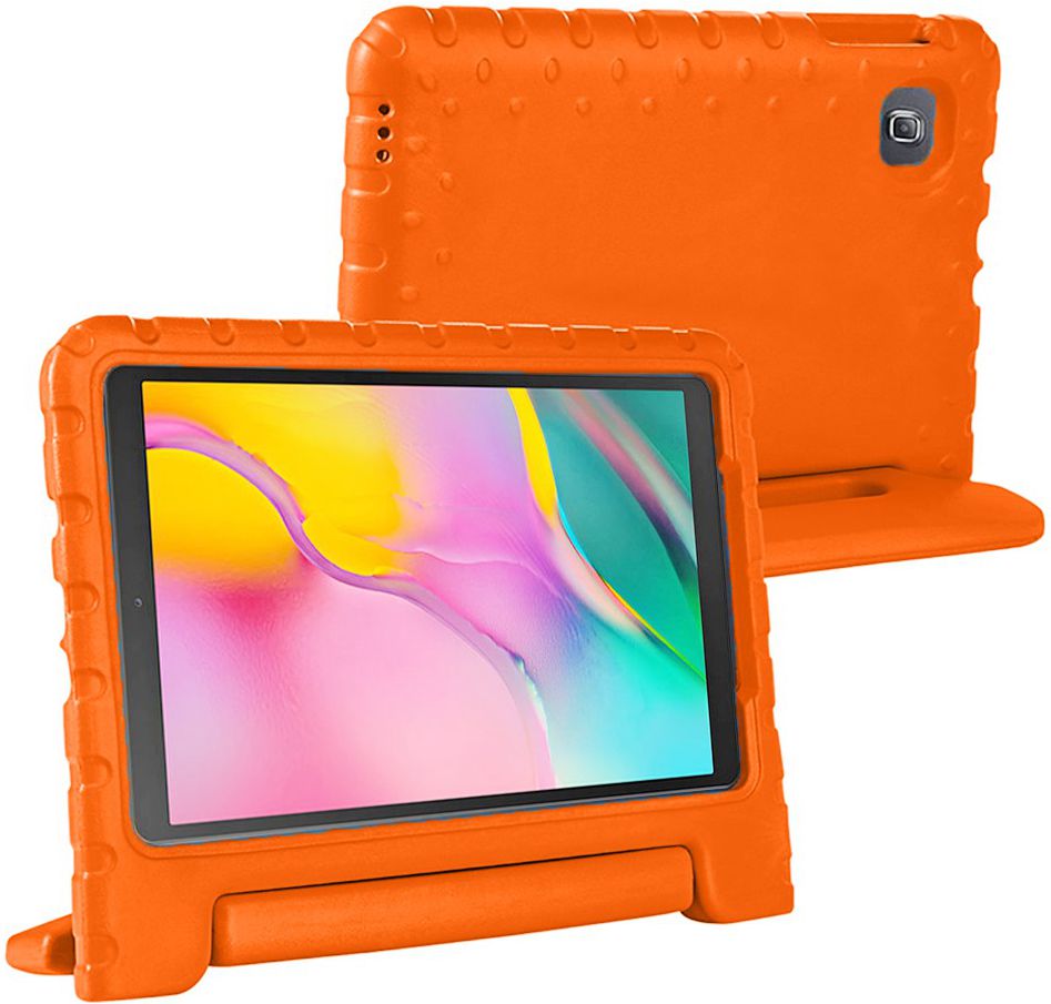 Samsung Galaxy Tab A 10.1 (2019) Kinder Tablethoes met Handvat Oranje afbeelding 2