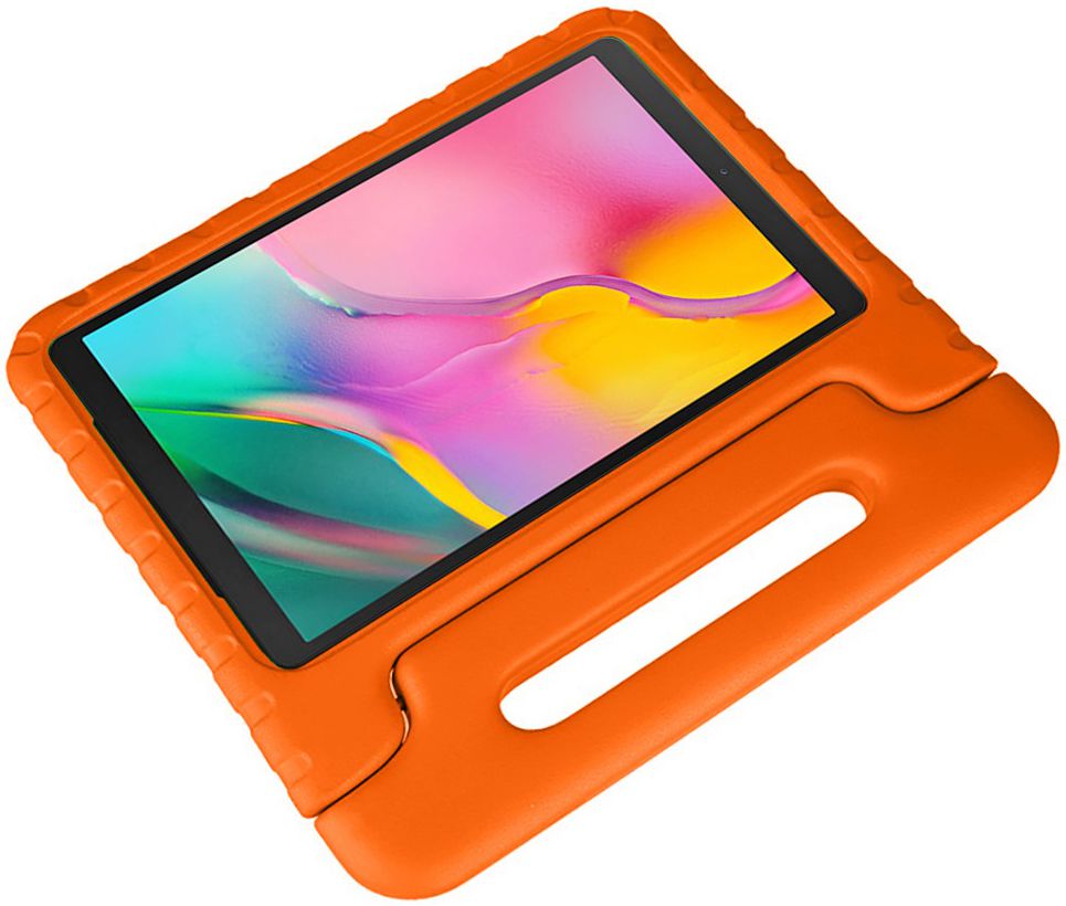 Samsung Galaxy Tab A 10.1 (2019) Kinder Tablethoes met Handvat Oranje afbeelding 5