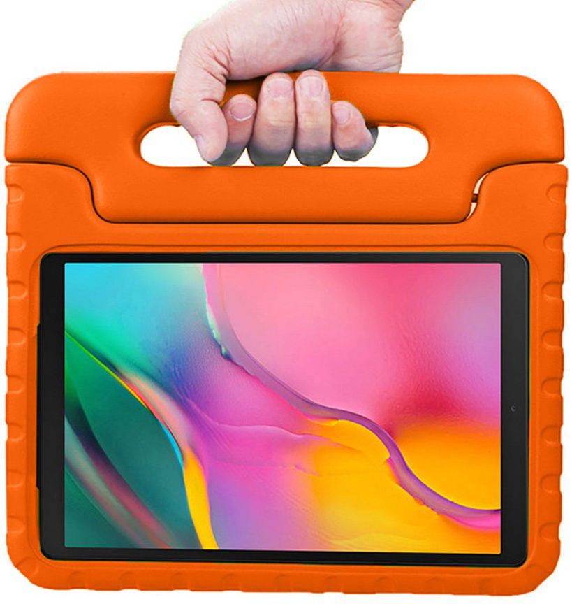 Samsung Galaxy Tab A 10.1 (2019) Kinder Tablethoes met Handvat Oranje afbeelding 7
