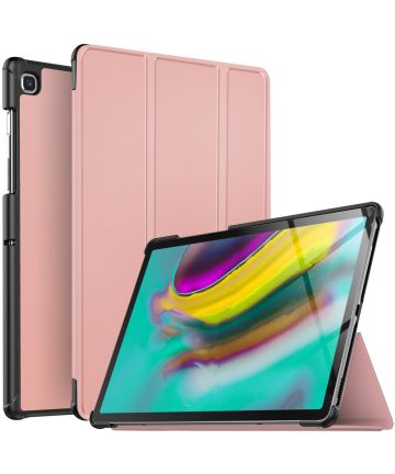 Samsung Galaxy Tab S5e Tri-Fold Hoesje Roze Goud Hoesjes