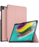 Samsung Galaxy Tab S5e Tri-Fold Hoesje Roze Goud