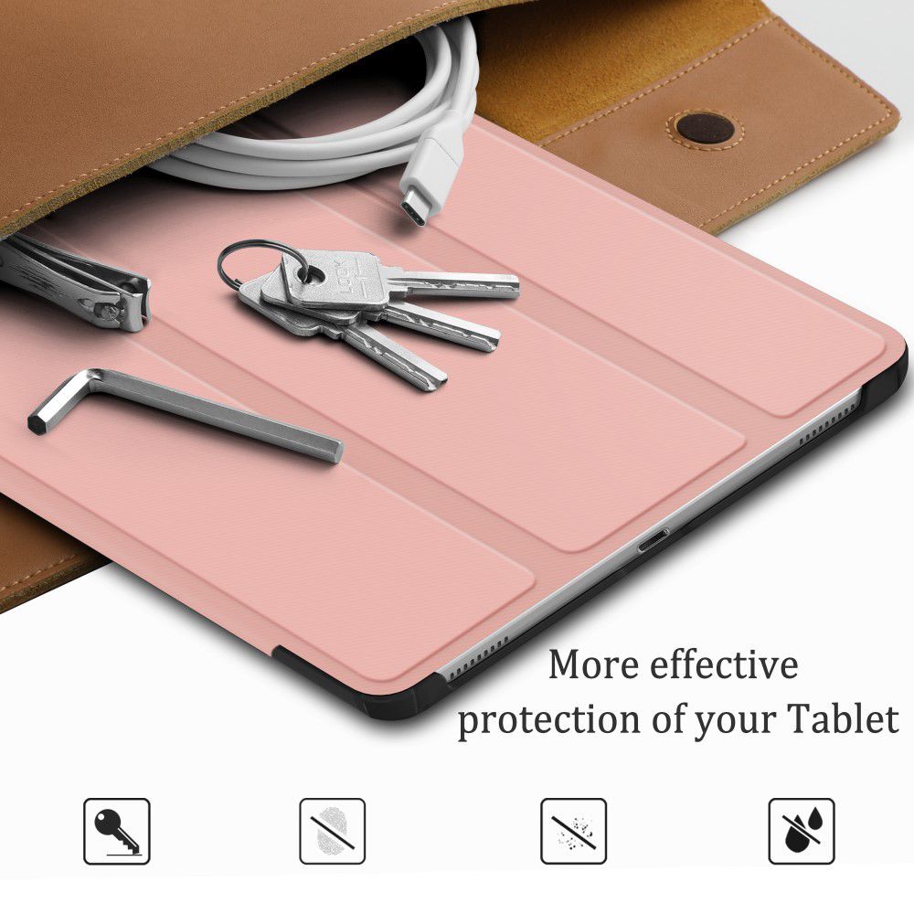 Samsung Galaxy Tab S5e Tri-Fold Hoesje Roze Goud afbeelding 3