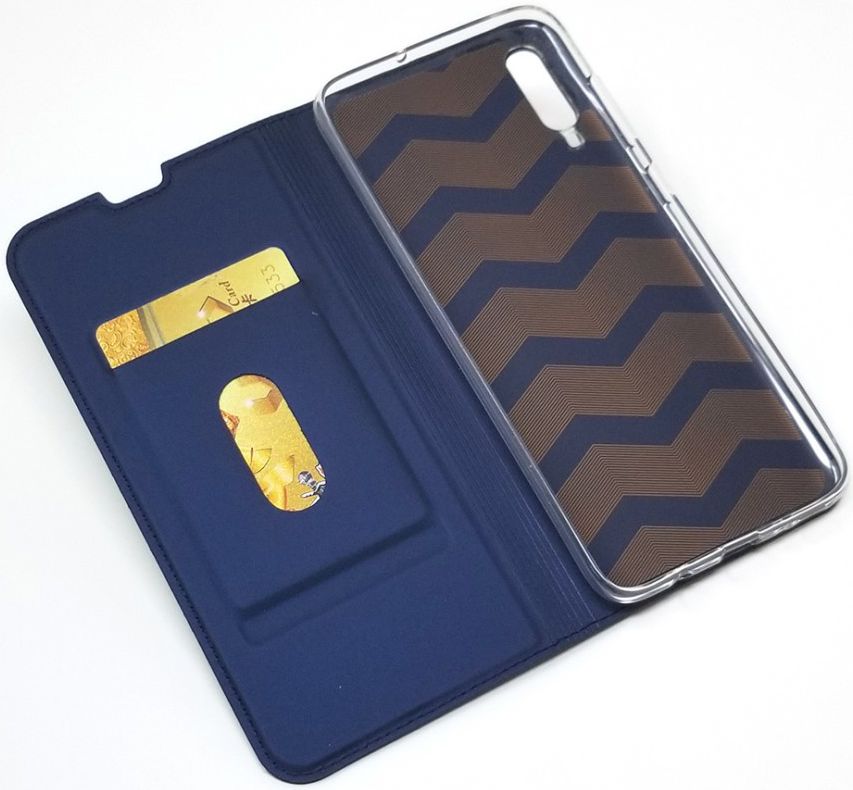 Samsung Galaxy A70 Stijlvol Portemonnee Hoesje Blauw afbeelding 2