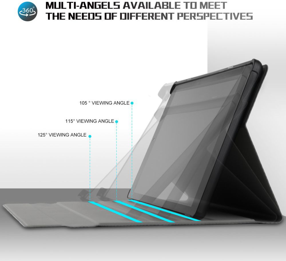 Samsung Galaxy Tab S5e Hoes met Verstelbaar Toetsenbord Zwart afbeelding 5