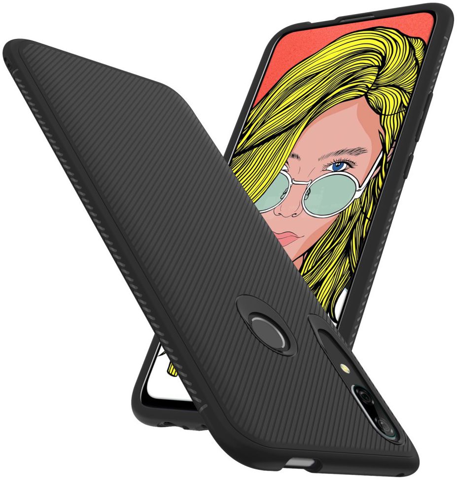 Huawei P Smart Z Twill Slim Texture Back Cover Zwart afbeelding 4