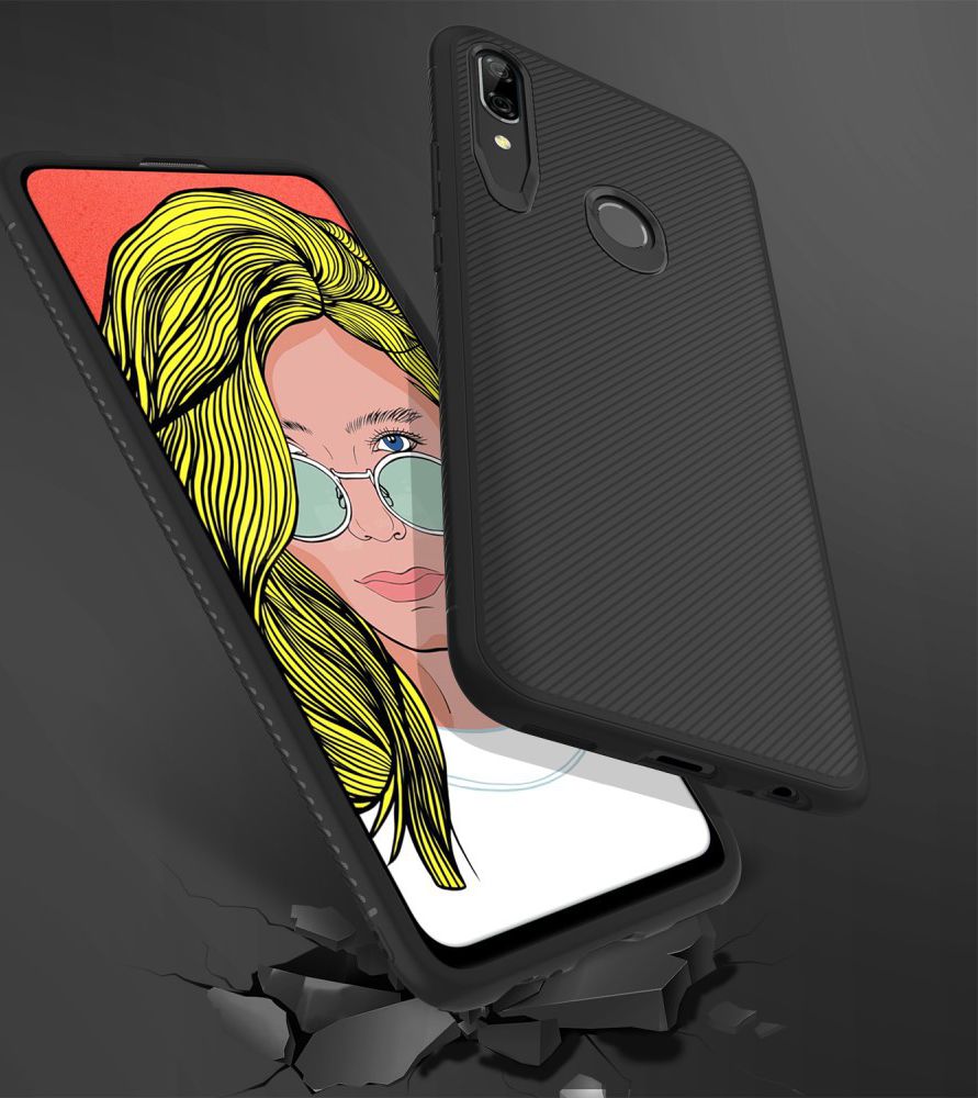 Huawei P Smart Z Twill Slim Texture Back Cover Zwart afbeelding 8