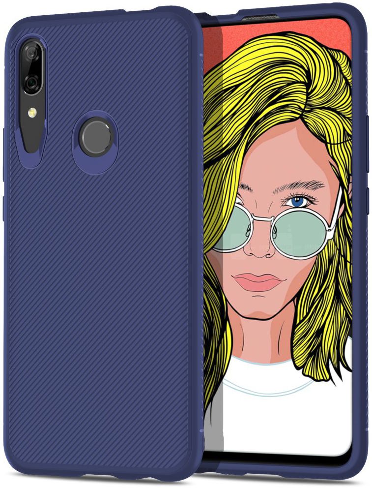 Huawei P Smart Z Twill Slim Texture Back Cover Blauw afbeelding 1