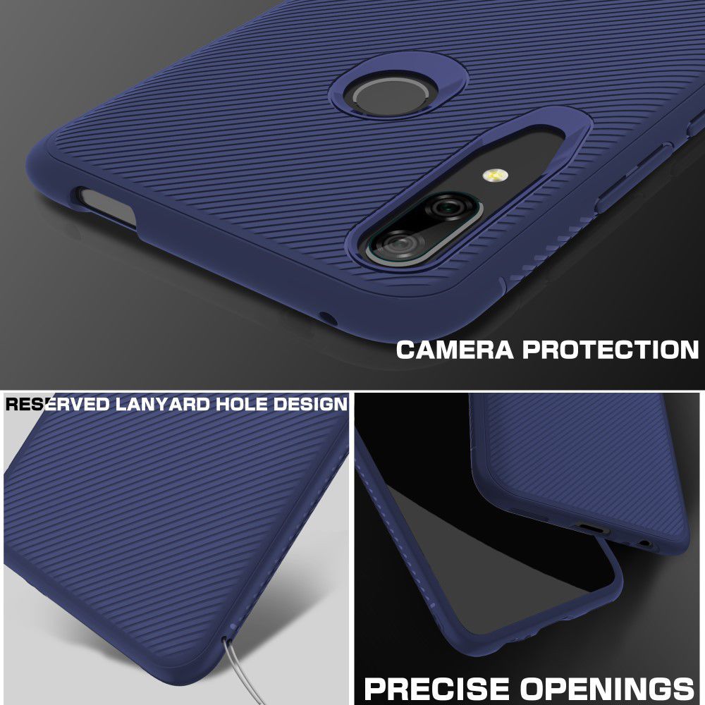 Huawei P Smart Z Twill Slim Texture Back Cover Blauw afbeelding 9