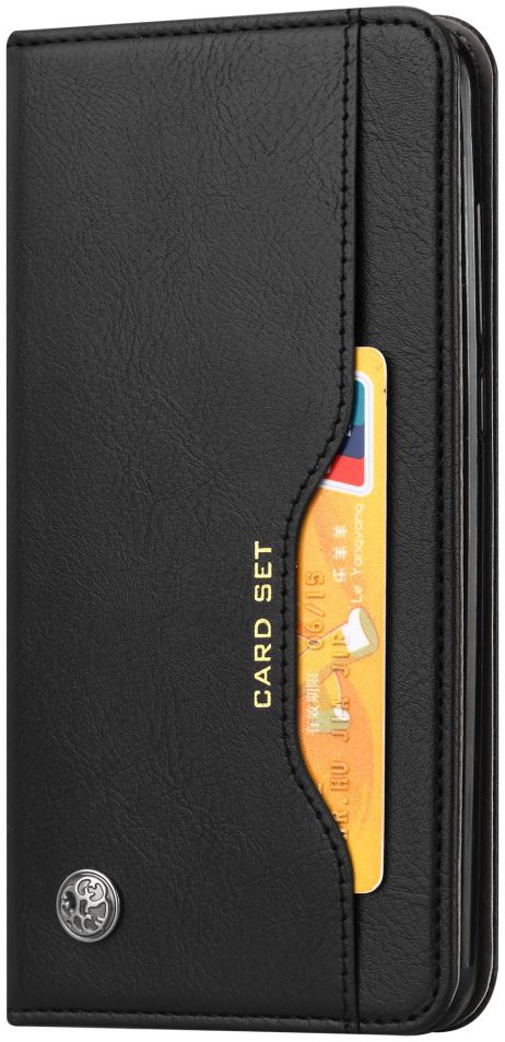 OnePlus 7 Pro Stijlvol Luxe Portemonnee Hoesje Zwart afbeelding 1