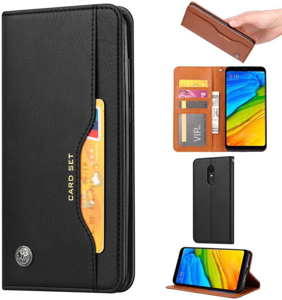 OnePlus 7 Pro Stijlvol Luxe Portemonnee Hoesje Zwart afbeelding 4