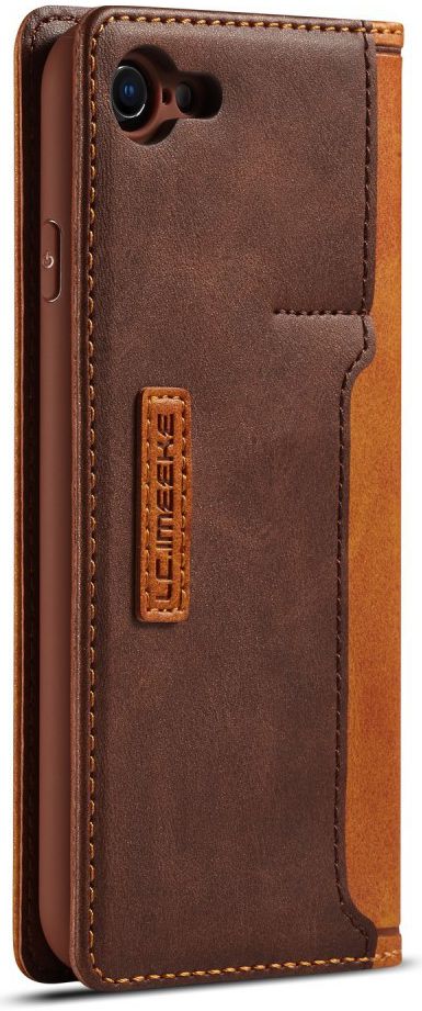 iPhone SE (2020/2022)/8/7 Hoesje Retro Portemonnee Book Case Bruin afbeelding 4