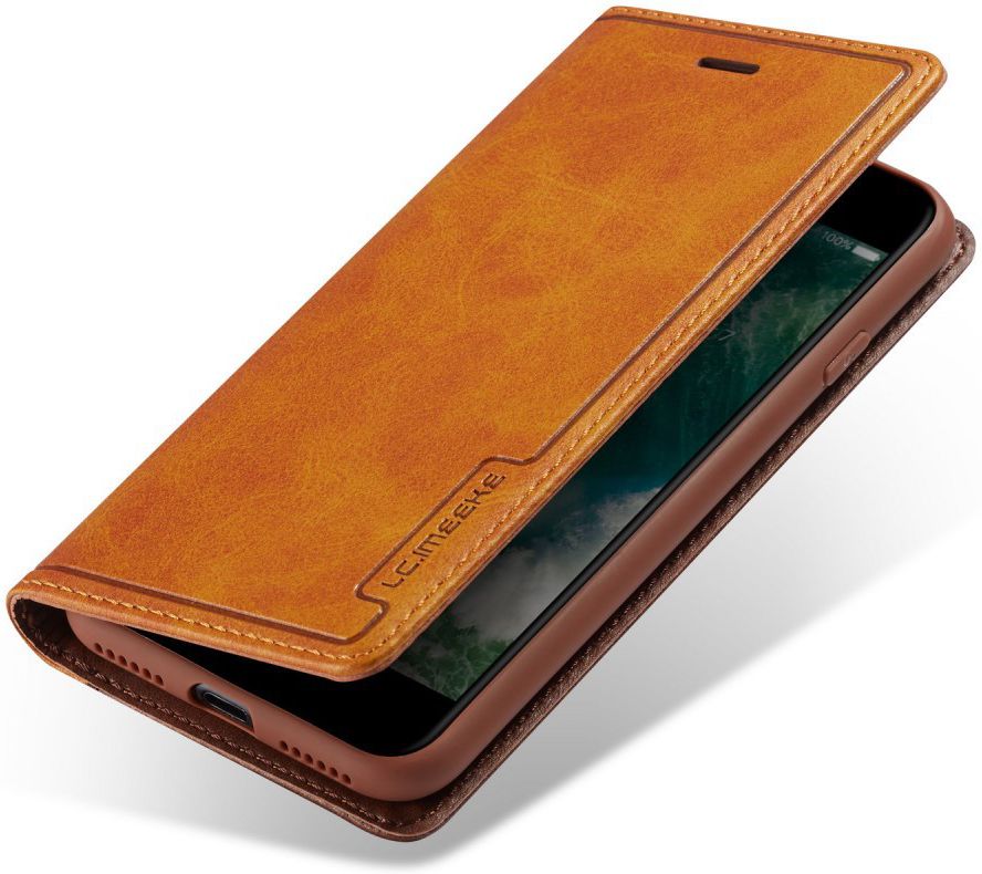 iPhone SE (2020/2022)/8/7 Hoesje Retro Portemonnee Book Case Bruin afbeelding 7