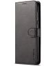 Samsung Galaxy A50 Book Case Hoesje Stijlvol Wallet Kunst Leer Zwart