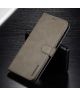 Samsung Galaxy A50 Book Case Hoesje Stijlvol Wallet Kunst Leer Grijs