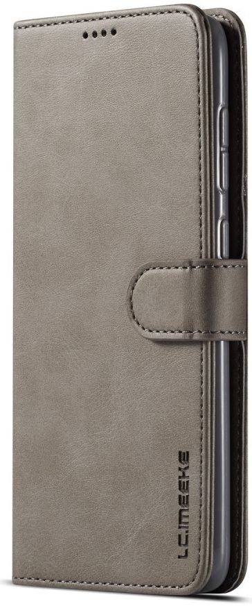 Samsung Galaxy A50 Book Case Hoesje Stijlvol Wallet Kunst Leer Grijs afbeelding 4