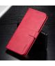 Samsung Galaxy A50 Book Case Hoesje Stijlvol Wallet Kunst Leer Rood