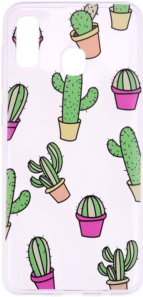 Samsung Galaxy A40 TPU Hoesje met Cactus Print afbeelding 1