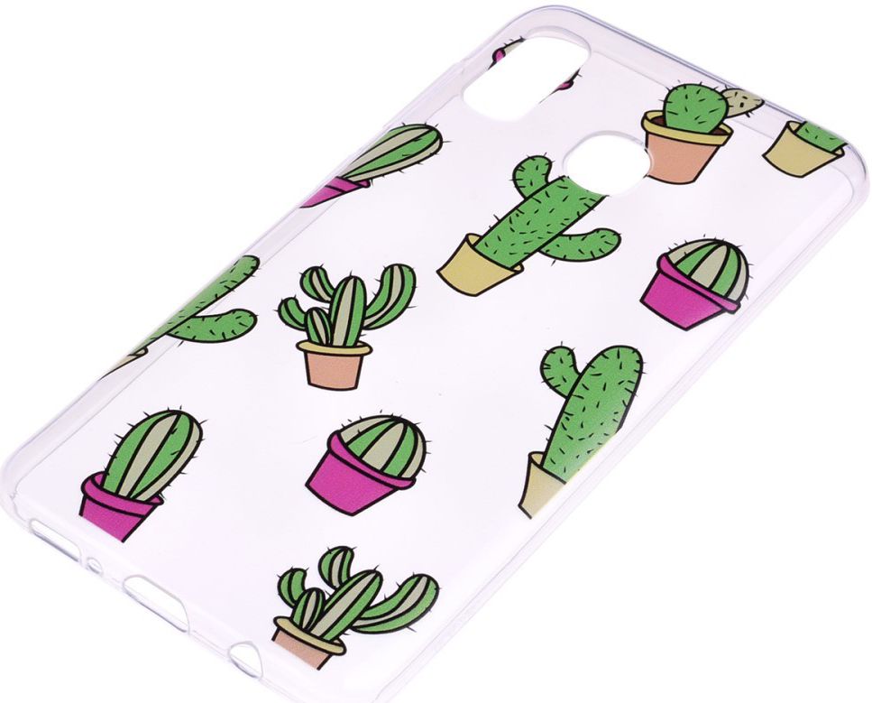 Samsung Galaxy A40 TPU Hoesje met Cactus Print afbeelding 2