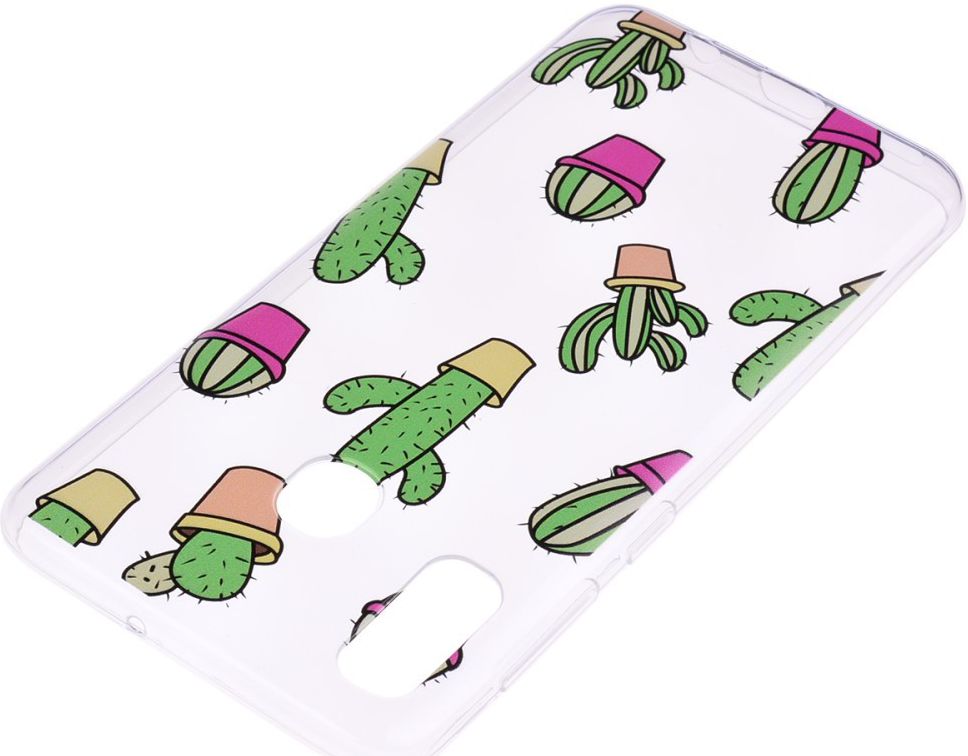 Samsung Galaxy A40 TPU Hoesje met Cactus Print afbeelding 3