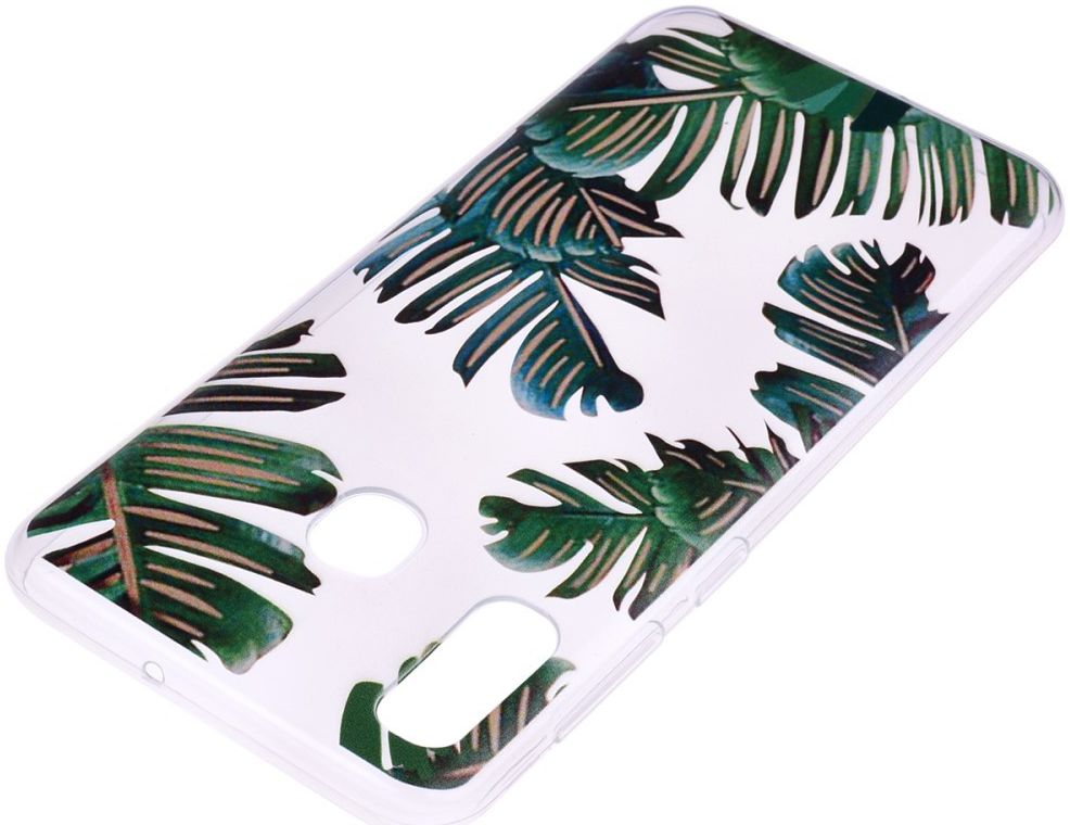 Samsung Galaxy A40 TPU Hoesje met Bladeren Print afbeelding 3
