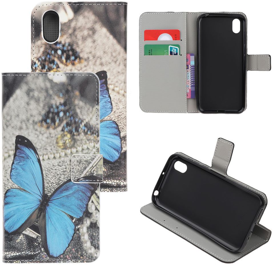 Huawei Y5 (2019) Portemonnee Hoesje met Vlinder Print afbeelding 4