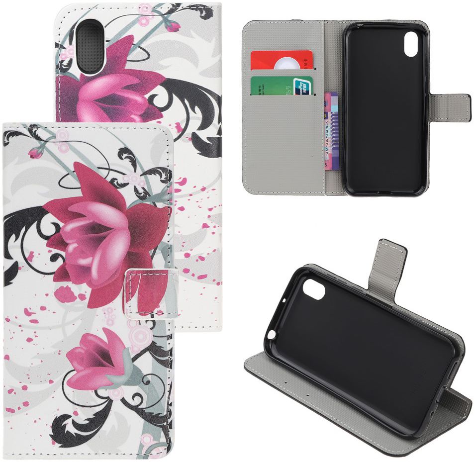 Huawei Y5 (2019) Portemonnee Hoesje met Bloem Print afbeelding 4