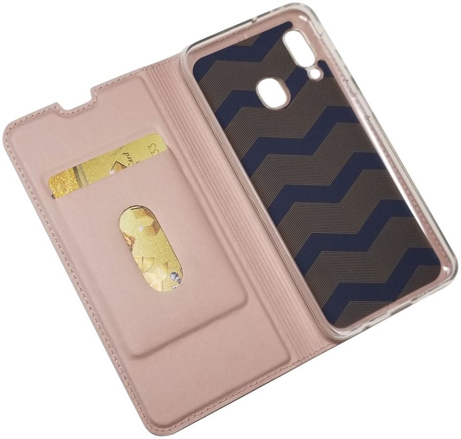 Samsung Galaxy A20e Portemonnee Hoesje Roze Goud afbeelding 2