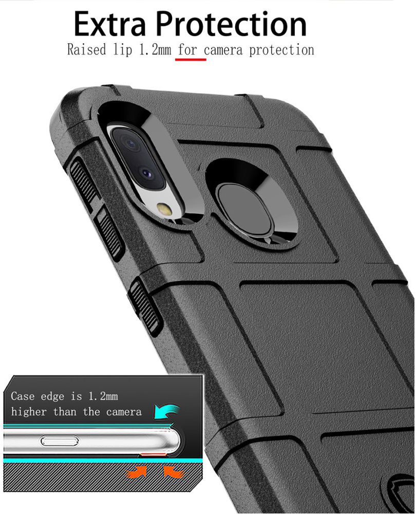 Samsung Galaxy A20e Rugged Armor Hoesje Zwart afbeelding 4