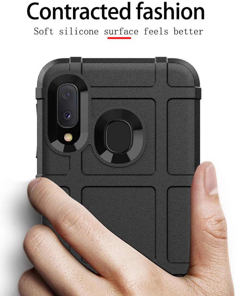 Samsung Galaxy A20e Rugged Armor Hoesje Zwart afbeelding 5