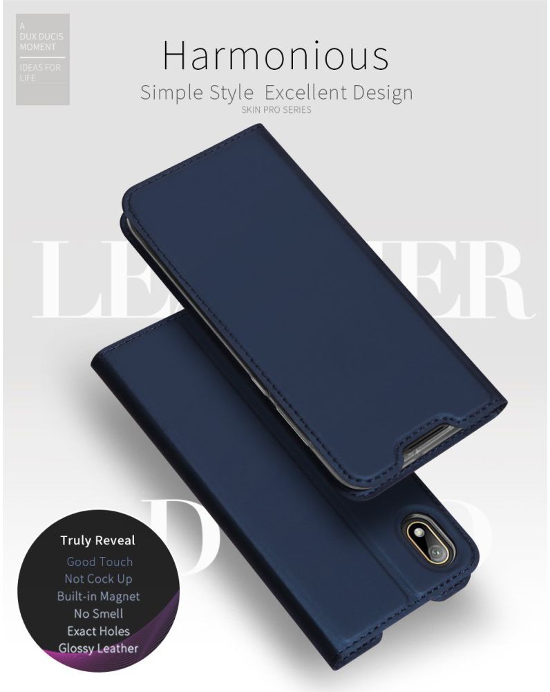 Dux Ducis Huawei Y5 (2019) Bookcase Hoesje Blauw afbeelding 8