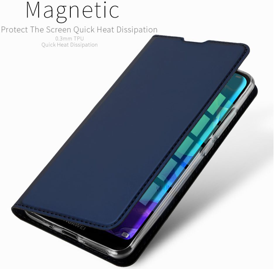 Dux Ducis Huawei Y5 (2019) Bookcase Hoesje Blauw afbeelding 10