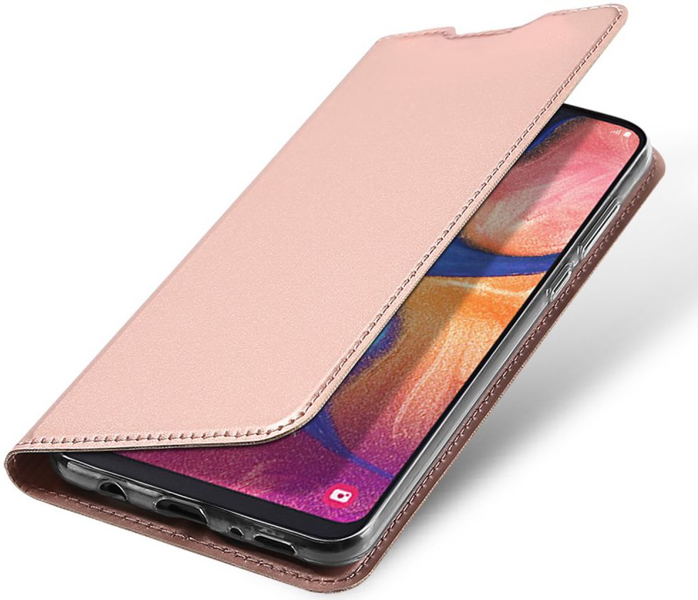 Dux Ducis Samsung Galaxy A20e Bookcase Hoesje Roze Goud afbeelding 1