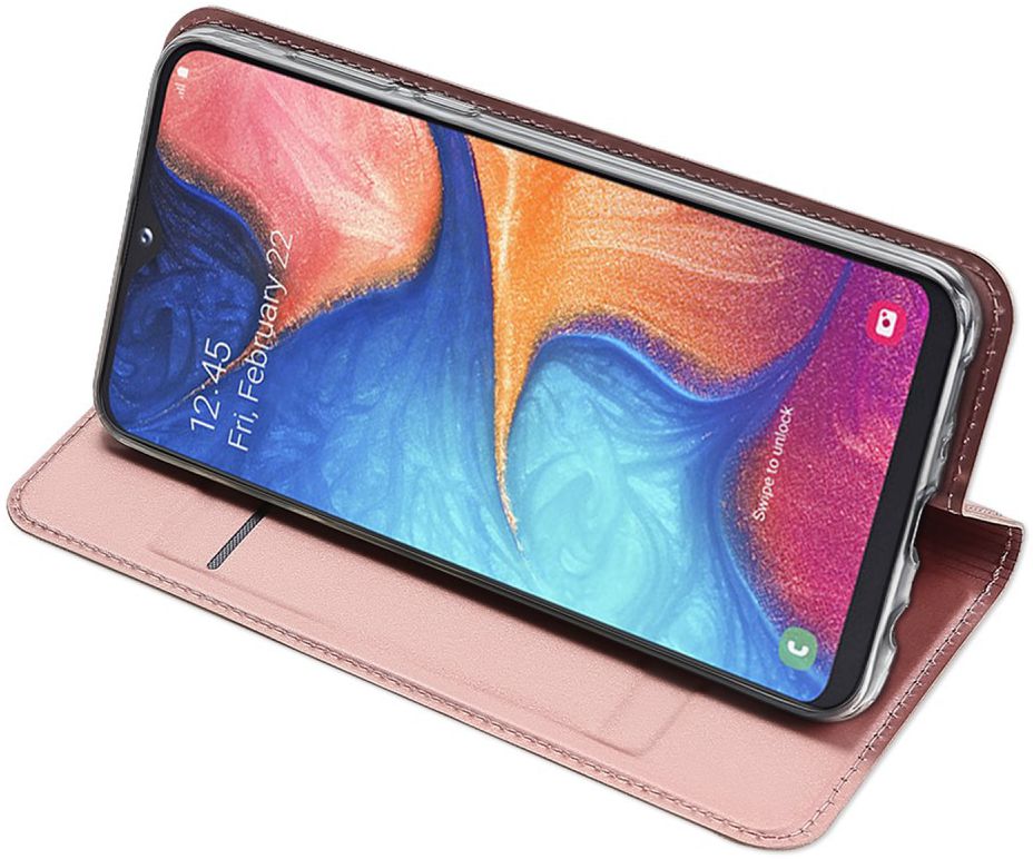 Dux Ducis Samsung Galaxy A20e Bookcase Hoesje Roze Goud afbeelding 4