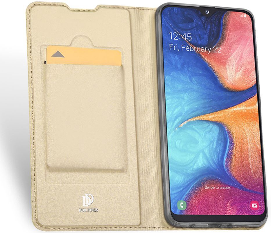 Dux Ducis Samsung Galaxy A20e Bookcase Hoesje Goud afbeelding 2