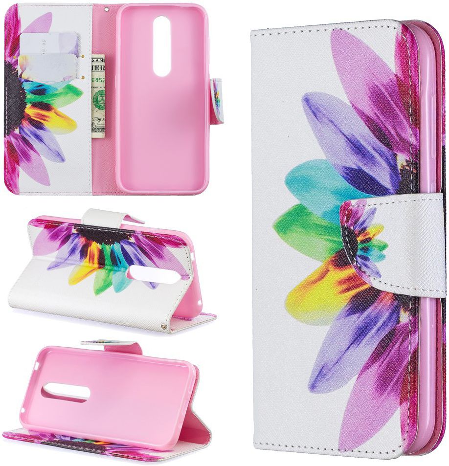 Nokia 4.2 Portemonnee Hoesje met Bloem Print afbeelding 8